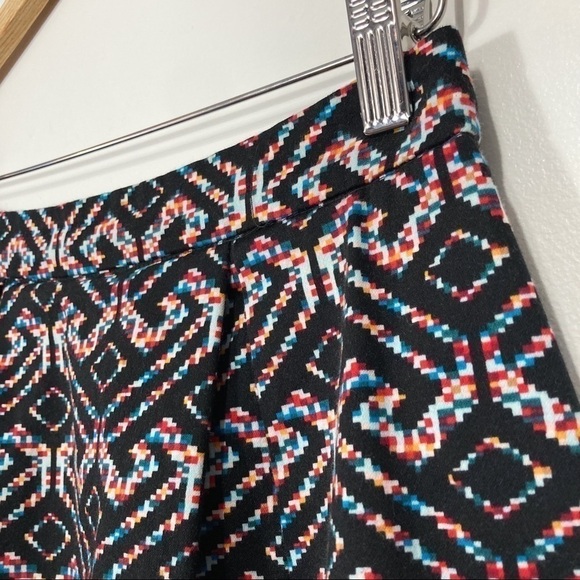 𝅺Kenar Geometric Print Pleated A-Line Mini Skirt Size 6 - Picture 3 of 10